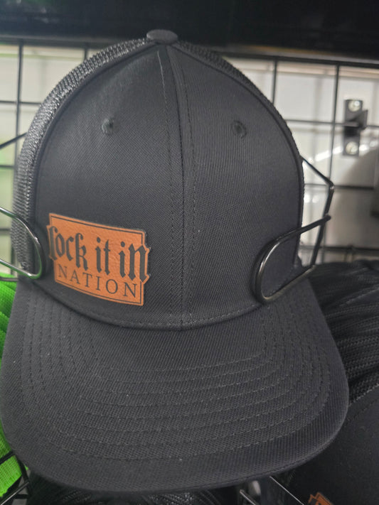 Black/Black Trucker Mesh Hat Small Patch