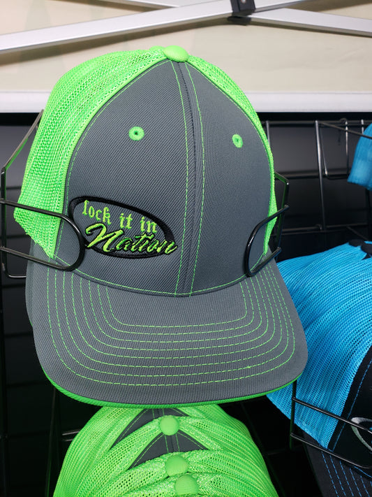 Graphite/Neon Green Trucker Mesh Hat